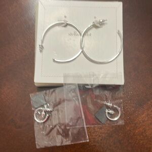 Stella & Dot large hoop earrings